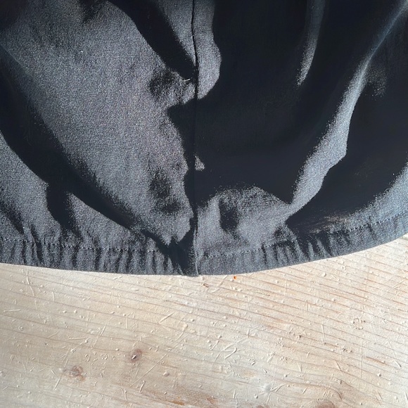 NWT 7 For All Mankind jet black wrap front blouson sleeve 100%cotton top - Picture 7 of 11